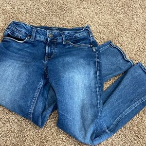 Silver Straight leg Worn look Ladies denim